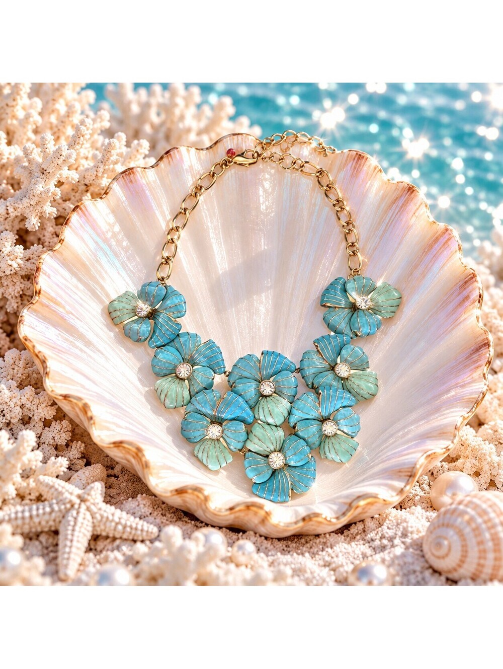 Mermaid Collection Statement Necklace - Picture 2 of 4